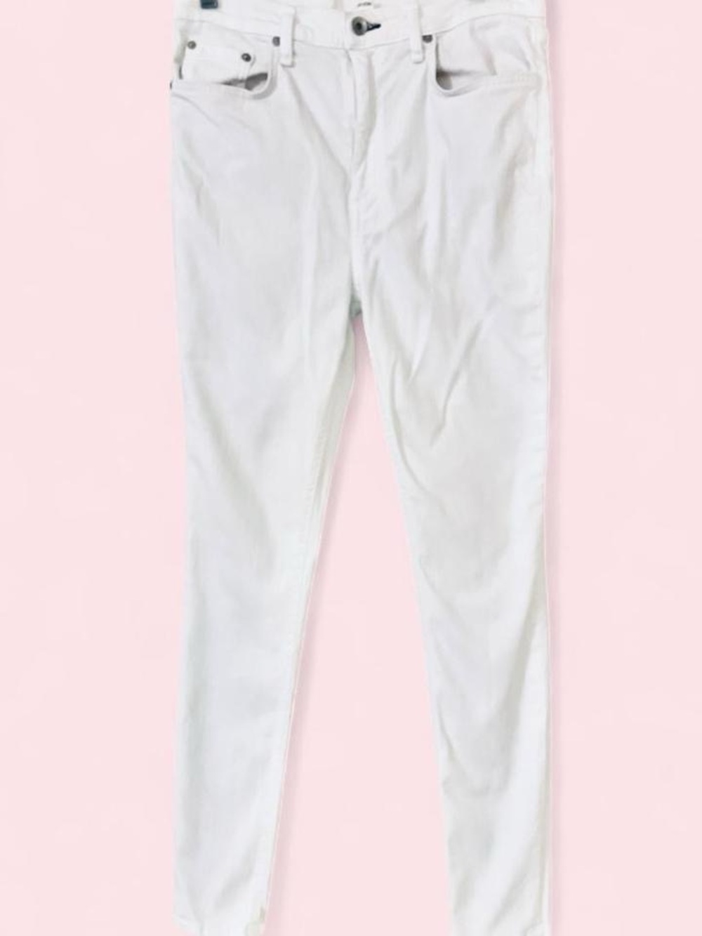 Rag & Bone White High Rise Ankle Skinny Jeans 30 Premium Stretch Denim